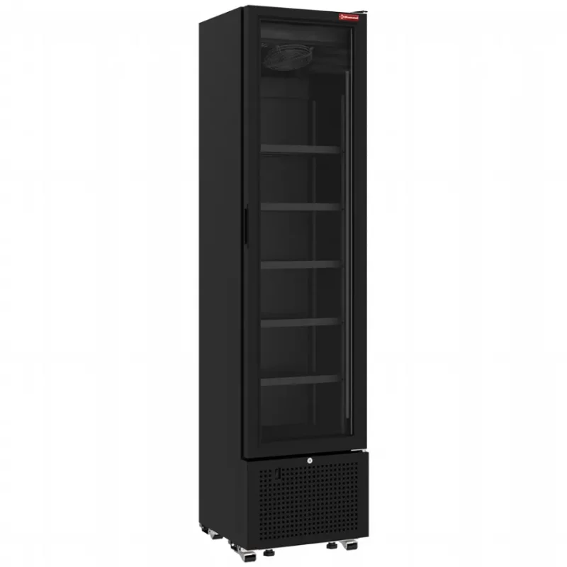 Retour Gratuit Vitrine réfrigérée positive noire murale 1 porte battante 221 litres