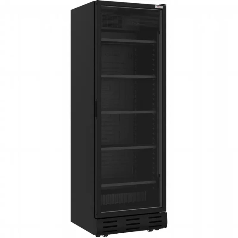 Vitrine réfrigérée murale noire 1 porte battante - 382 litres Vente Directe
