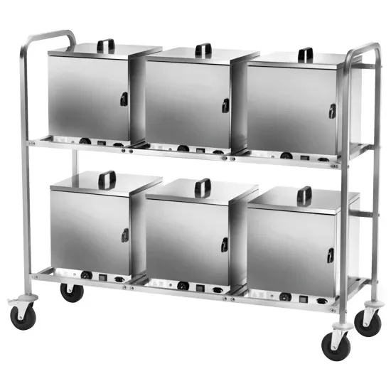 Chariot de transport inox 6 niveaux avec 6 plateaux Jusqu’à Épuisement Des Stocks