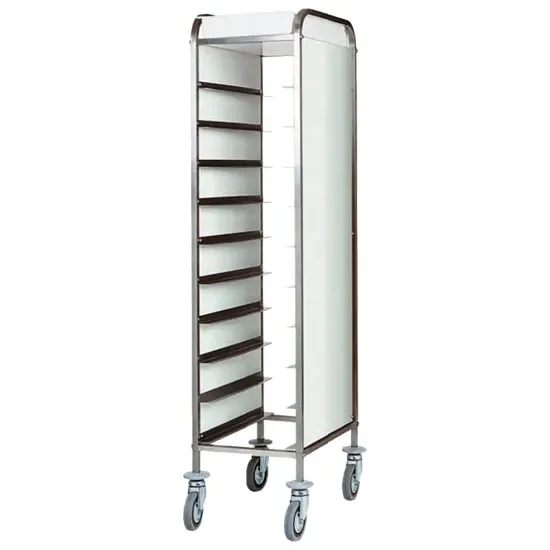 Chariot inox pour plaques gn avec 10 niveaux gn 1/1 hauteur 120 mm Commande En Gros