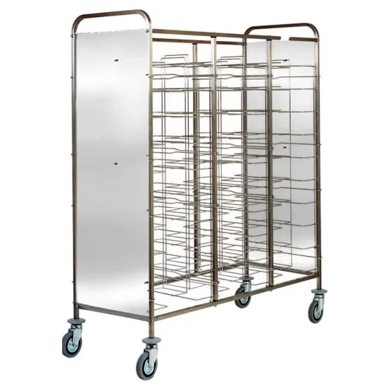 Meilleur Prix Chariot inox pour plaques gn avec 30 niveaux et 1380 x 620 x 1750 mm