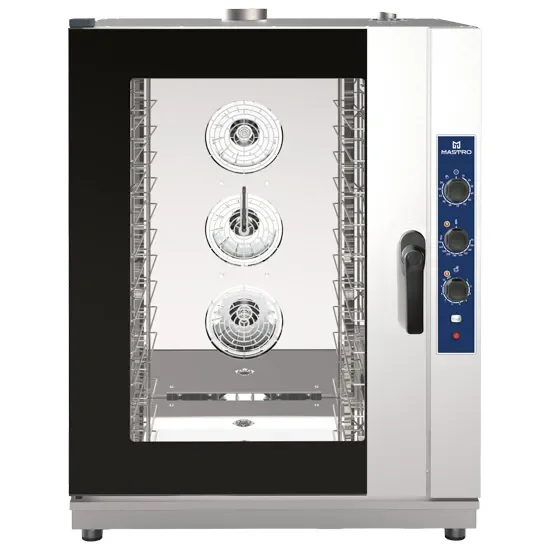 Four mixte gaz à vapeur directe commandes mécaniques - avec 10x gn 1/1 ou 600x400 mm Prix Promo