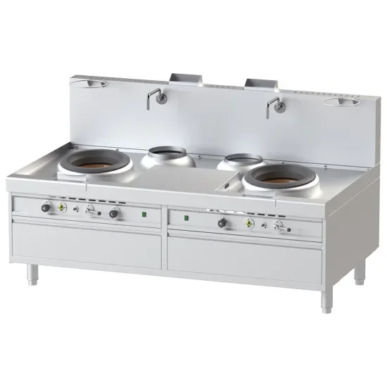 Vente Directe Plan de cuisson wok gaz à haut rendement avec 2 brûleurs et 2 brûleurs soupe puissance 80 kw