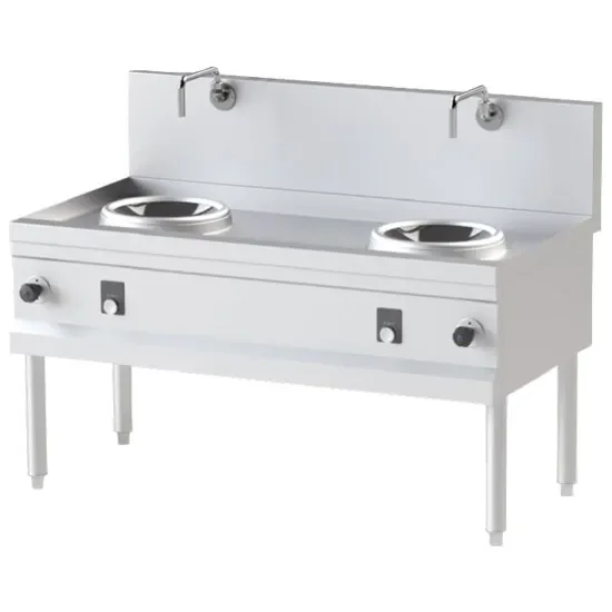 Plan de cuisson wok à induction triphasé - 2 zones puissance 10 kw Expédié Aujourd’hui