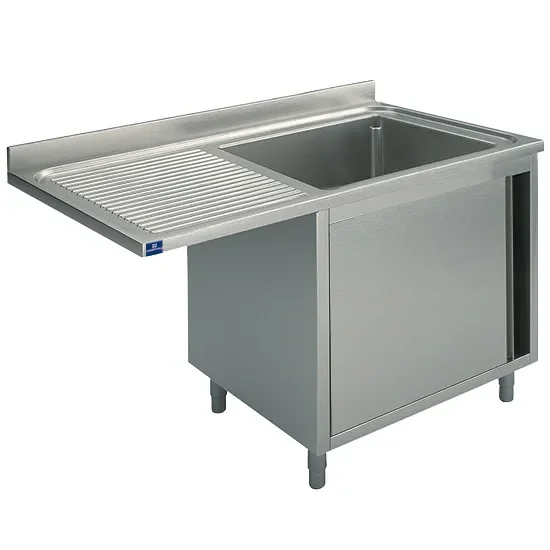 Super Prix Plonge sur armoire inox 1 porte battante 1 bac à droite format 1200x700 mm