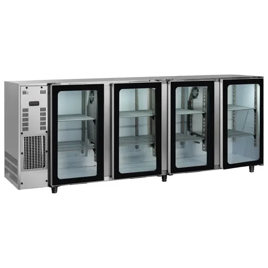 Prix Promo Réfrigérateur de bar 4 portes battantes vitrées température -2/+8°c volume 794 l