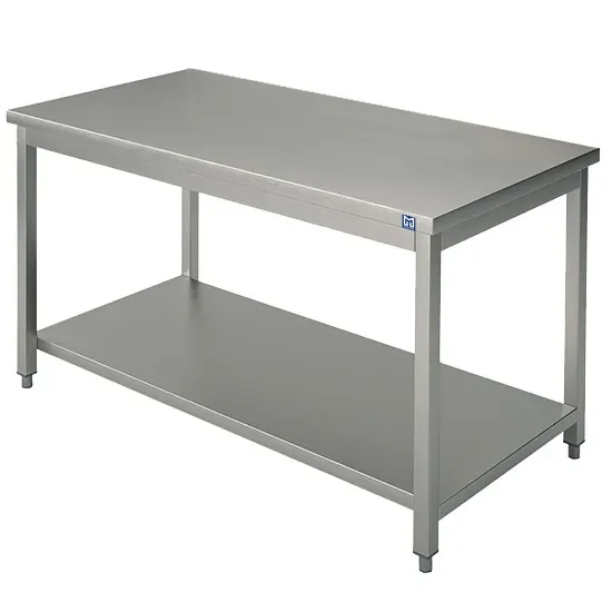 Nouvel Arrivage Table de travail inox avec étagère sans dosseret - 1000x500 mm
