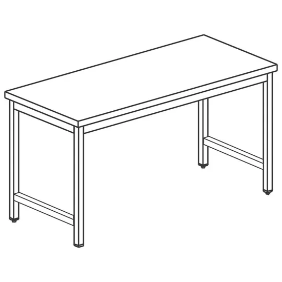 Commander Maintenant Table de travail inox centrale sans étagère sans dosseret 700x800 mm