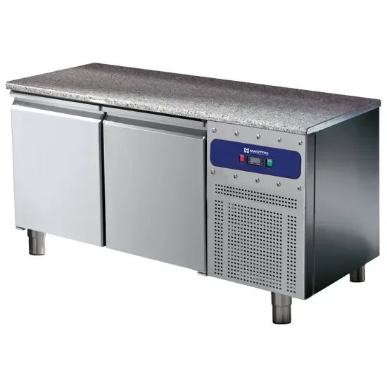 Table réfrigérée pâtisserie 2 portes dessus granit 600x400 température -2/+8°c Livraison Gratuite