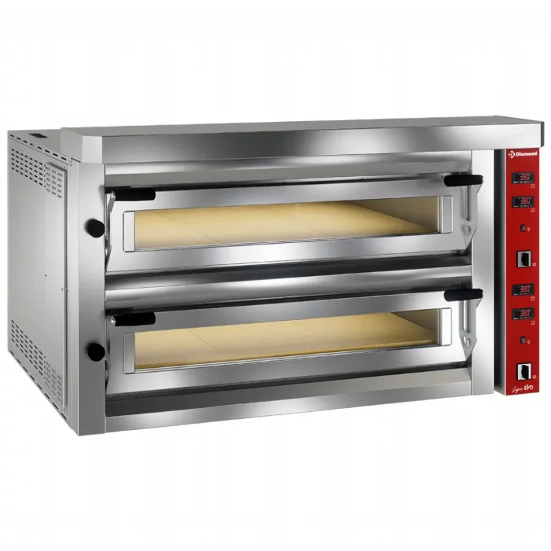 Four électrique à pizzas, 2x 6 pizzas 350mm entièrement en pierre réfractaire Affaire À Saisir