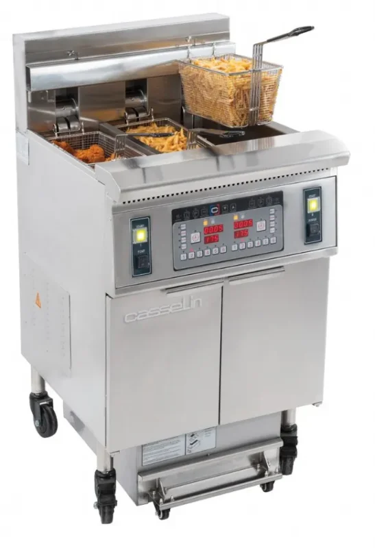 Friteuse électrique avec filtration sur coffre avec 12+22 l et puissance 8,5+17 kw Prix Cassé