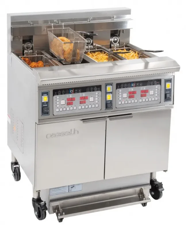 Friteuse électrique avec filtration 4 x 12 l puissance 34 kw 1 cuve Meilleur Prix