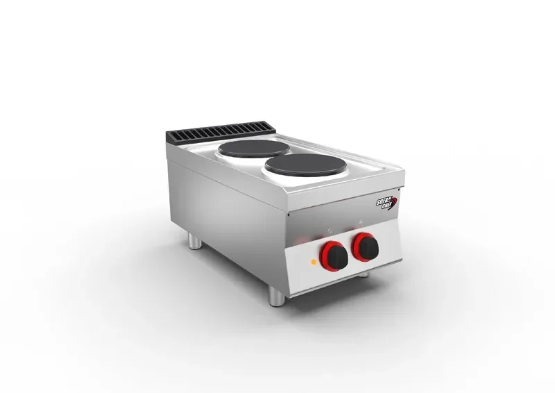 Cuisinière professionnelle 2 plaques rondes électrique - 400 x 700 x 295 mm Jusqu’à Épuisement Des Stocks