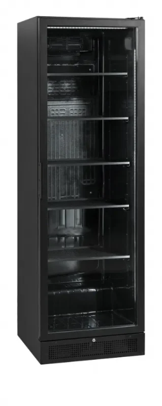 Vitrine réfrigérée noire de présentation avec 1 porte vitrée -347 litres Super Prix