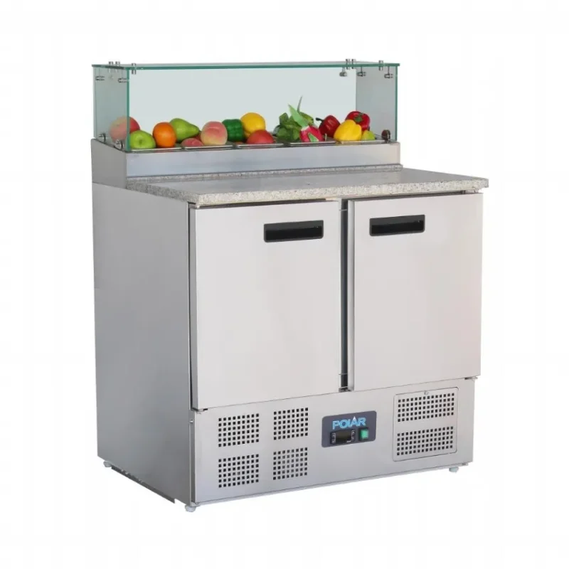 Seulement Aujourd’hui Meuble préparation à pizzas +2/+8 °c avec 2 portes - 256 litres