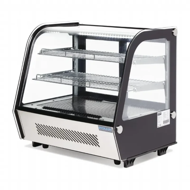 Vitrine réfrigérée de comptoir noire 120 litres - 767x612x328 mm Prix Choc