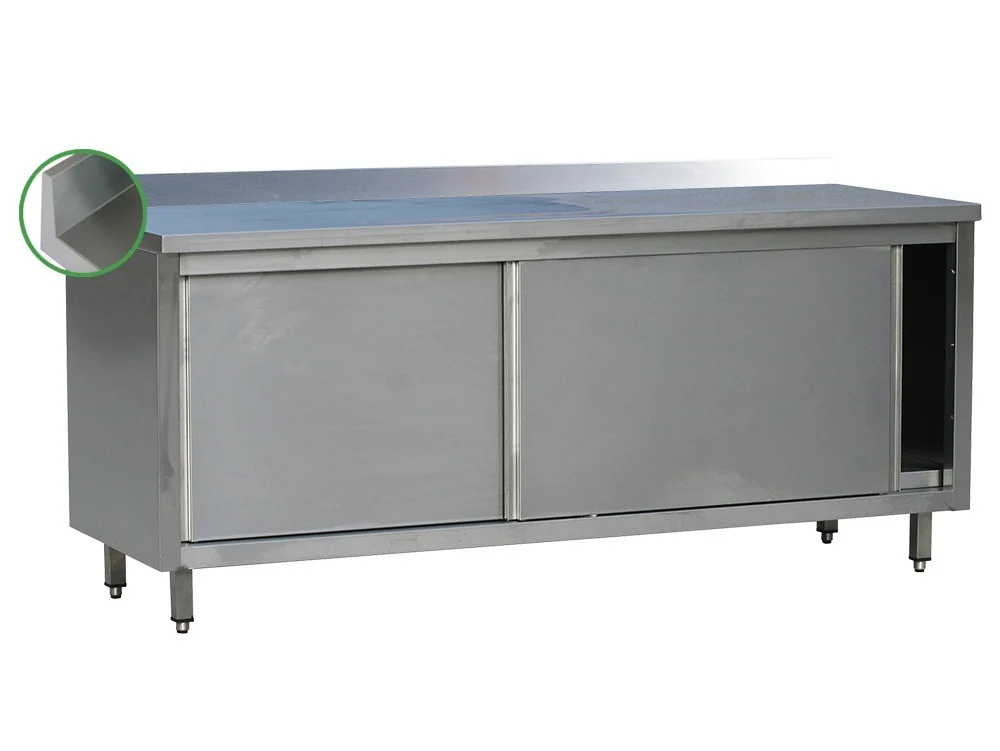 Meuble inox portes coulissantes 2000x800mm BERTRAND - TF/208 Certifié