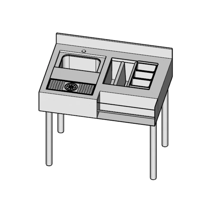 Solde Table de préparation de cocktail largeur 1000mm TECNOSTEEL - SCL01/100