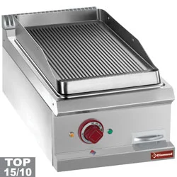 Soldes Plancha professionnelle électrique rainurée en fonte 1 zone DIAMOND profondeur 700mm