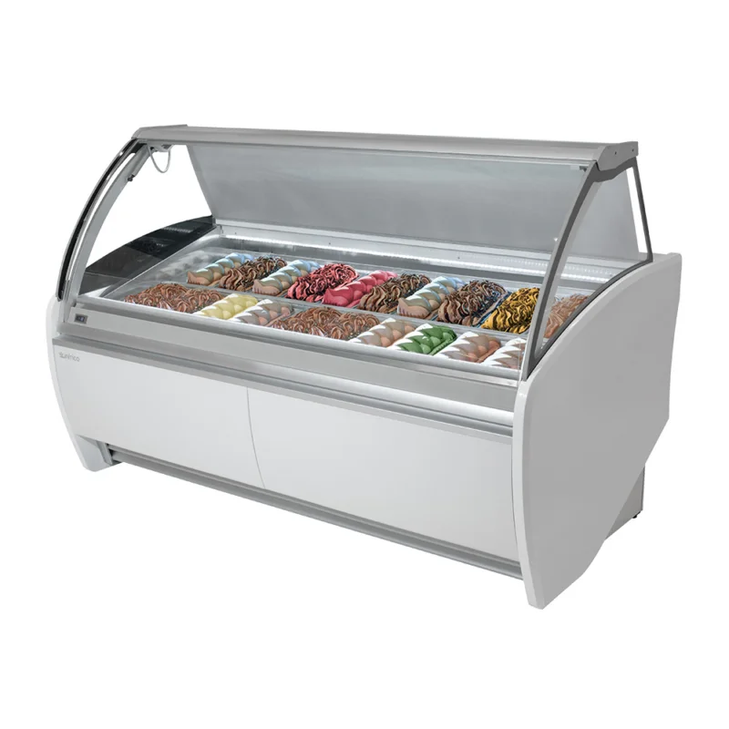 Vitrine réfrigérée à crème glacée 14 à 20 bacs série aries INFRICO Prix Promo