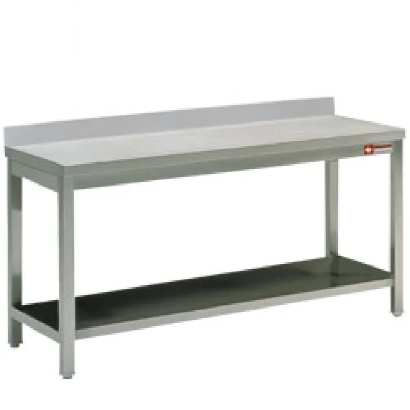 Petit Prix Table inox murale soudée Largeur 1800mm - Profondeur 600mm DIAMOND - TL1861A