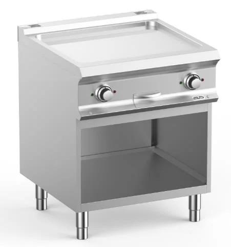 Certifié Plancha professionnelle électrique lisse sur placard ouvert MBM - DOMINA PRO 700