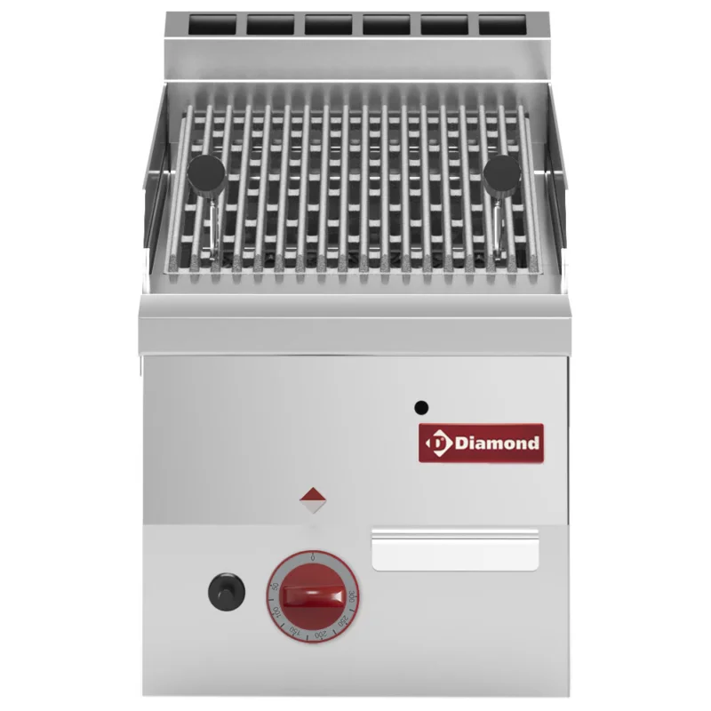 Grill charcoal pierres de lave simple DIAMOND profondeur 600mm Quantité Limitée
