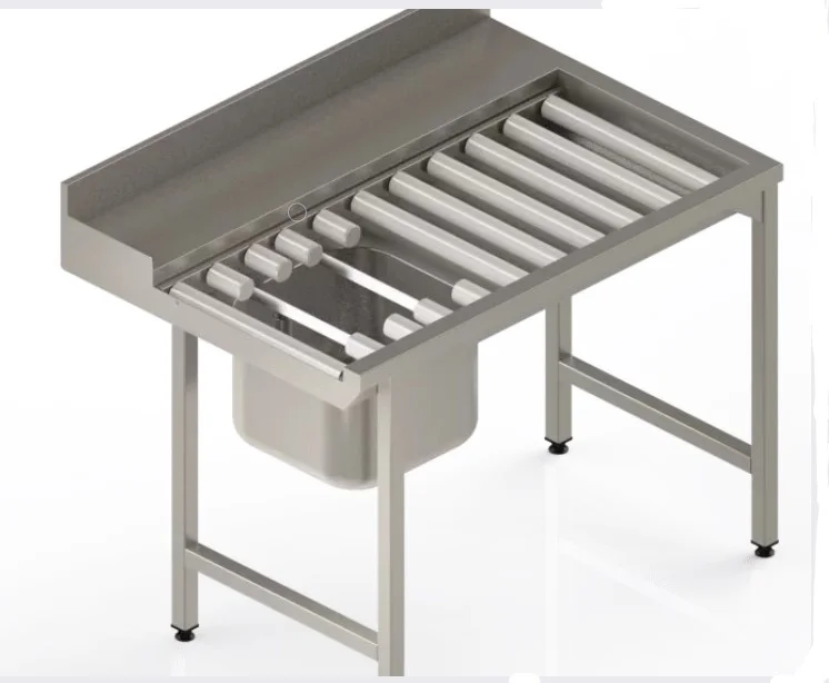 Bon Plan Table à rouleaux avec plage arrière et dosseret2100mm de longueur