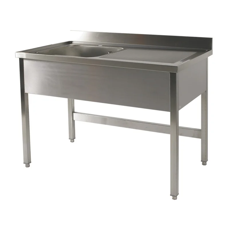 Plonge inox 1 bac avec égouttoir à droite 1200x700mm BERTRAND - PL/1215D Offre Exclusive