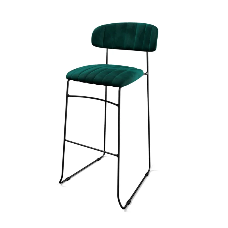 Tabouret d'intérieur en velours vert MUNDO VEBA Retour Gratuit