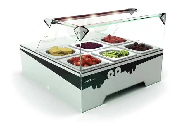 Commander Vite Vitrine réfrigérée pour ingrédients de garniture 6x GN1/6 SAYL - TOPPING BOX MINI