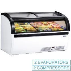 Acheter Direct Congélateur portes coulissantes vitrées 712 Litres DIAMOND