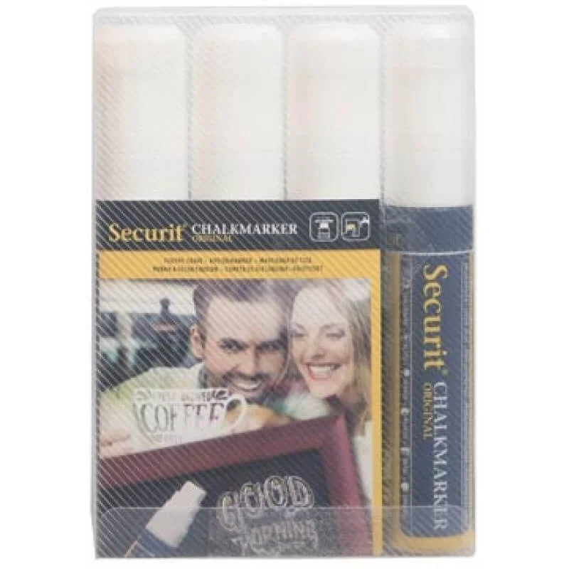 Lot de 4 feutres craie blancs mine 7-15mm Produit De Marque