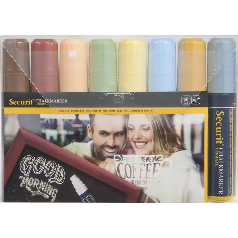 Authentique Lot de 8 feutres craie pastel mine 7-15mm