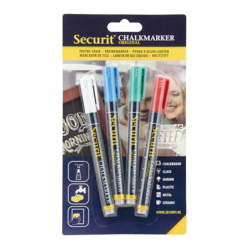Lot de 4 feutres craie couleur mine 1-2mm Prix Réduit