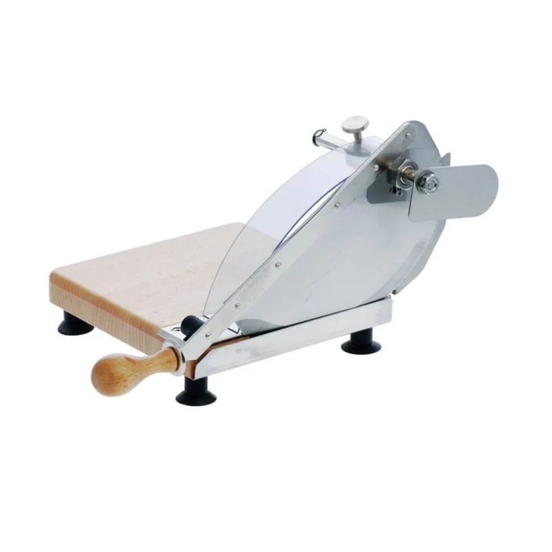 Certifié Coupe-pain à butée, socle en bois