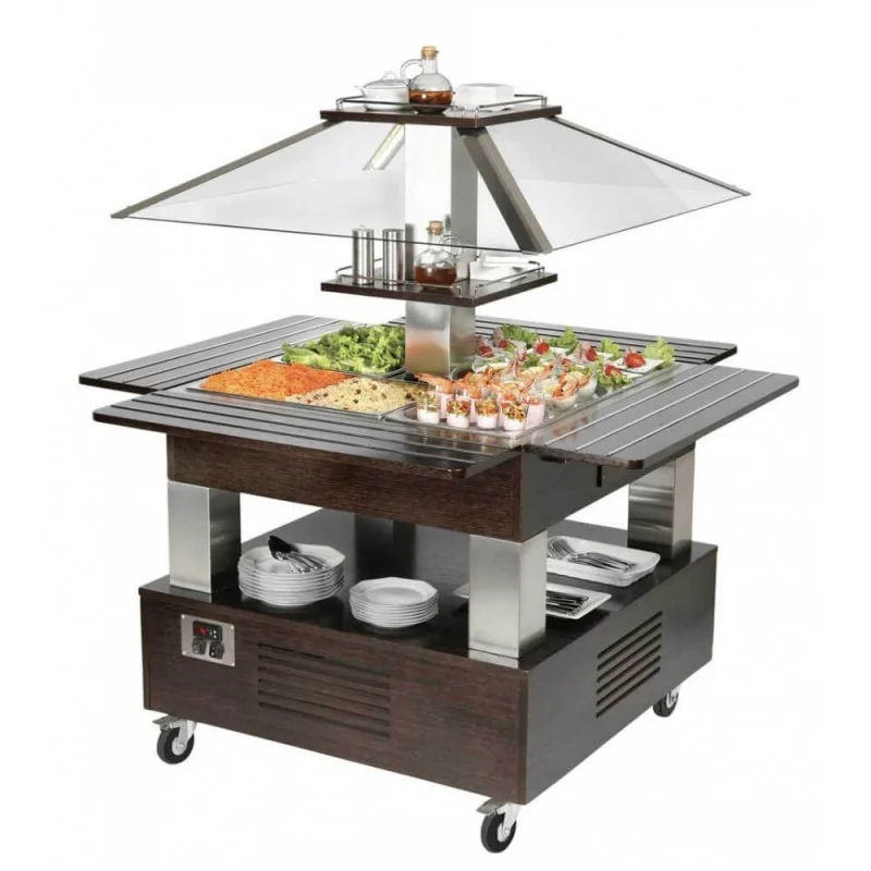 Paiement Sécurisé Salad'Bar réfrigéré central SBC40F (4xGN1/1)