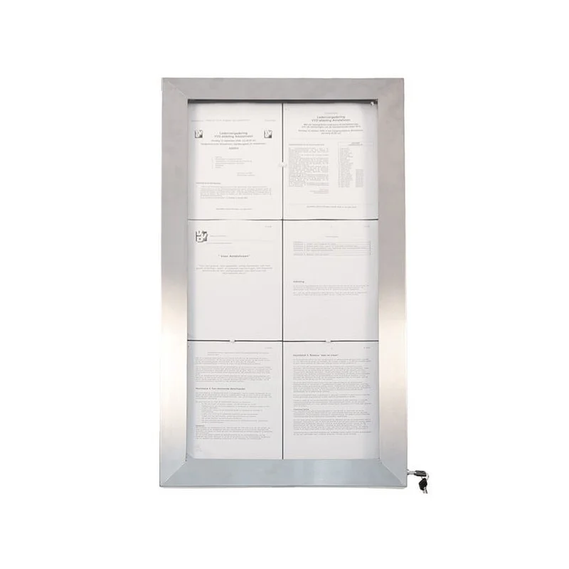 Porte-menu lumineux INOX 6xA4 Marque