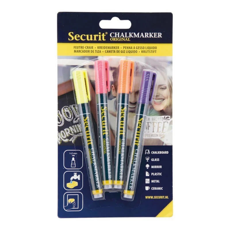Lot de 4 feutres craie tropical mine 1-2mm Livraison Gratuite