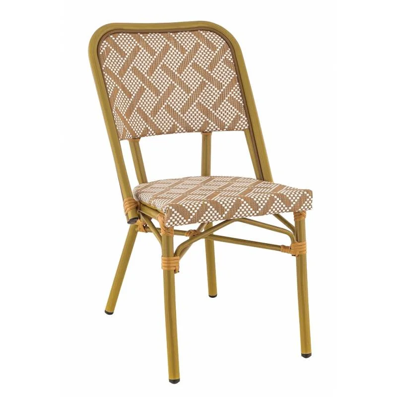 Chaise ODÉON | Blanc & Caramel Expédié Aujourd’hui