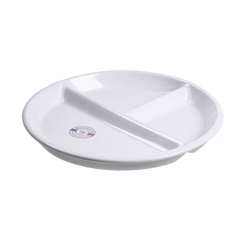 Lot de 24 assiette ø230mm en porcelaine 3 compartiments Seulement Aujourd’hui