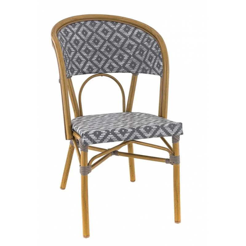 Chaise LIMOGES | Gris & Blanc Authentique