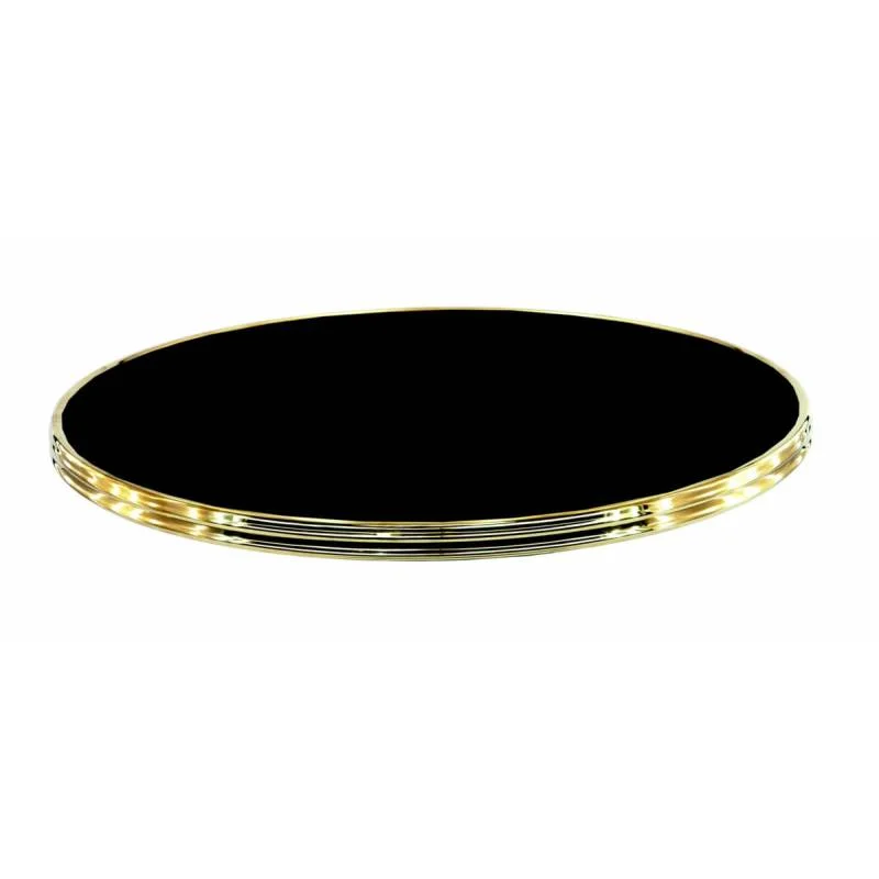 Solde Plateau cerclé laiton | BLACK