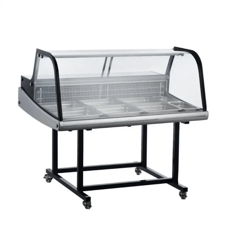 Vitrine de marché réfrigérée+ Chariot | 255L Certifié