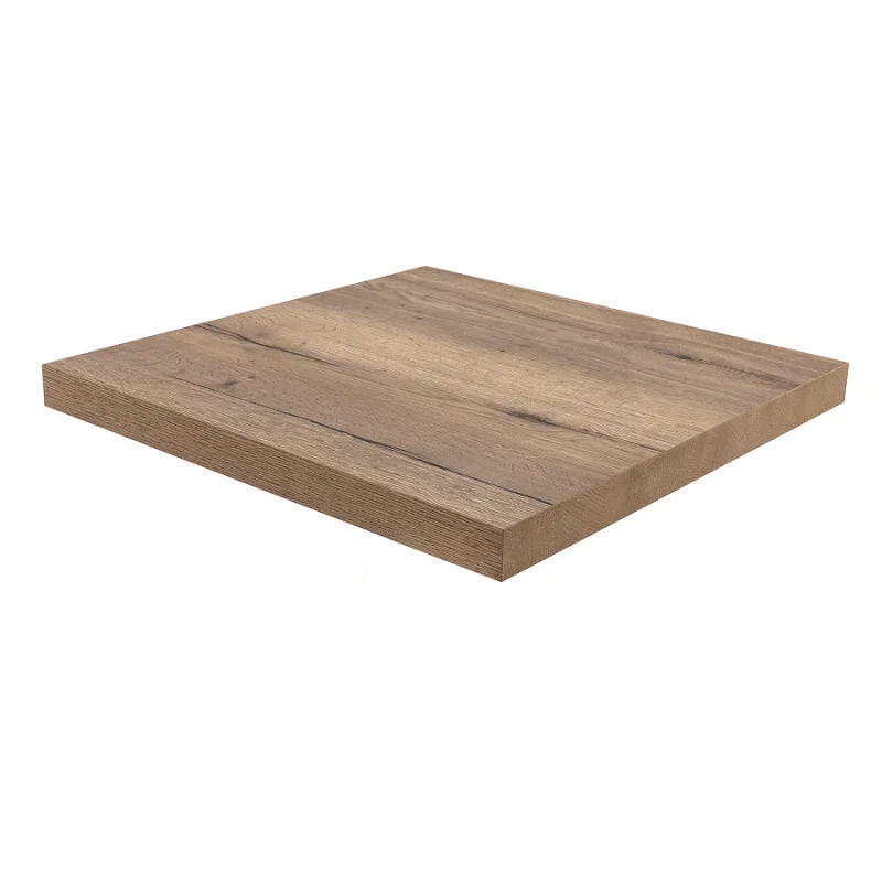 Plateau stratifié HALIFAX TABAC 46mm | 70x70cm Nouvel Arrivage