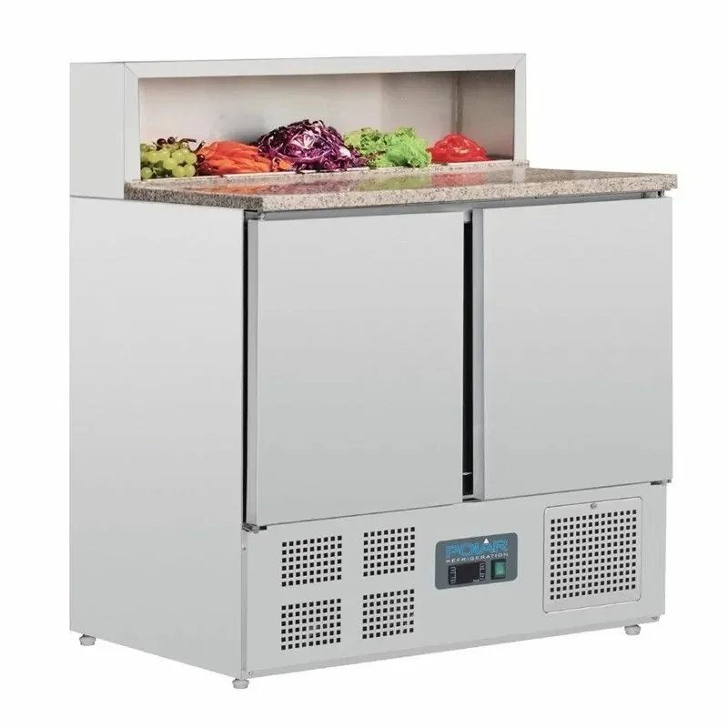Top Vente Comptoir de préparation réfrigéré à pizzas 288L Polar Série G