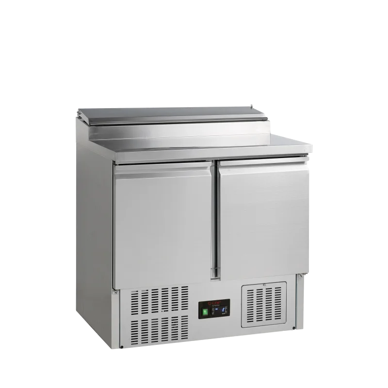 Comptoir Saladette Gastro pour Cuisines Professionnelles: Température +2 à +10°C, Dimensions 900x700x950 mm, Capacité 228/201 L Marque