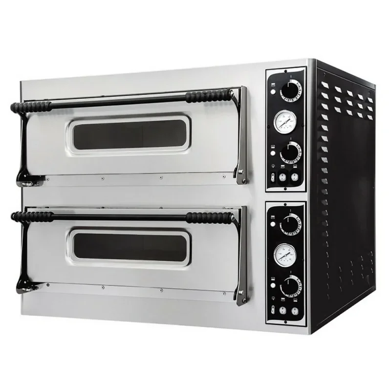 Four à pizza - chambre double avec portes vitrées-2 x 4 pizzas ∅ 32 cm - PRISMAFOOD Retour Gratuit