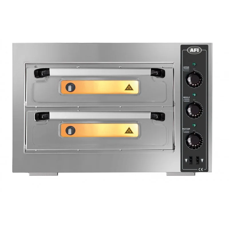 Four à pizza électrique - 2 chambres - 2 x 4 pizzas diamètre 250 mm Top Vente