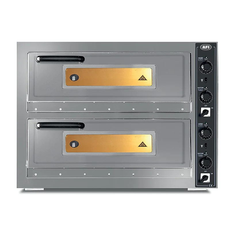 Four à pizza électrique - 2 chambres - 2 x 6 pizzas diamètre 300 mm Produit De Marque